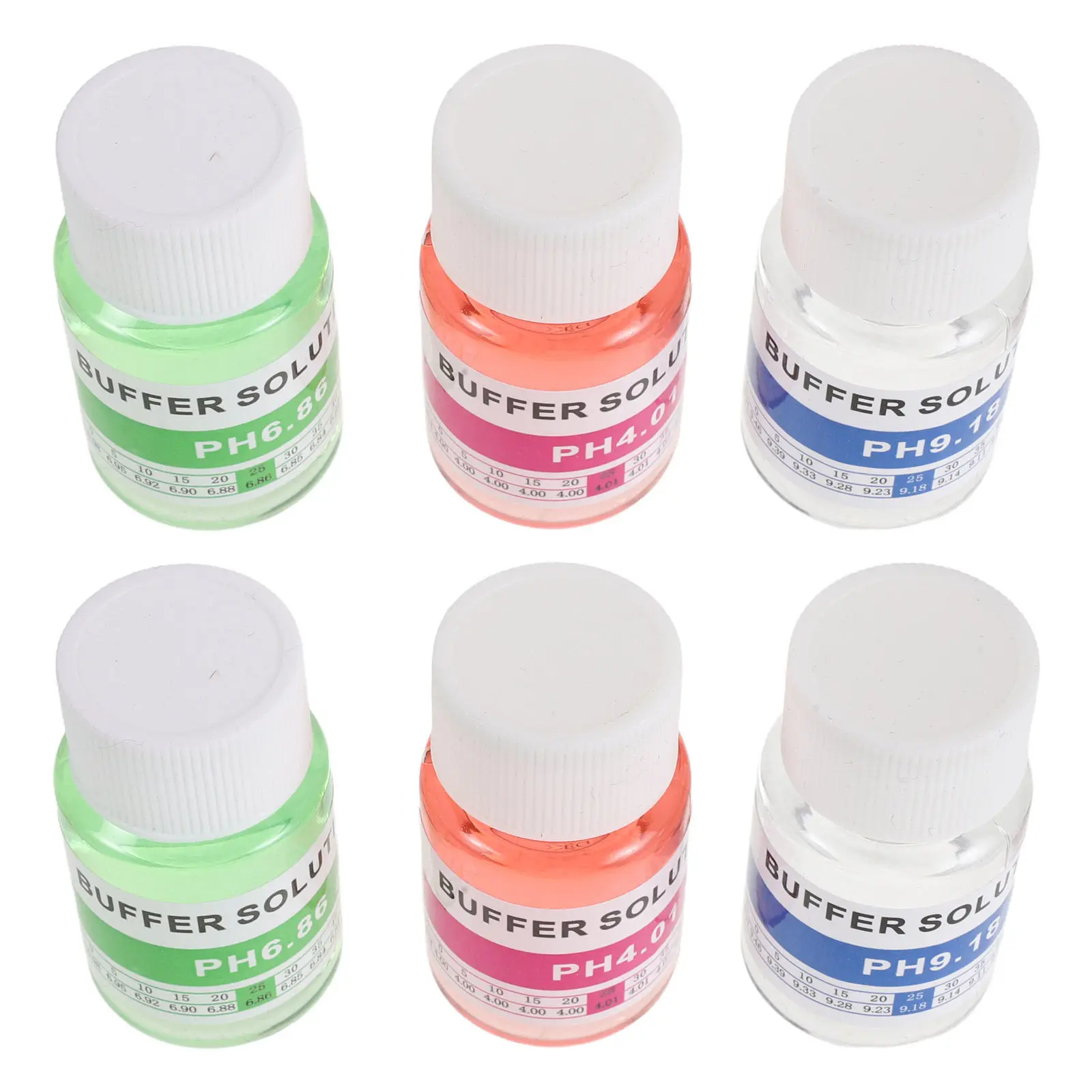 6pcs PH 교정 솔루션 버퍼 솔루션 수경법 수족관 디지털 테스터 교정 액체용 PH 미터 4.01/6.86/9.18