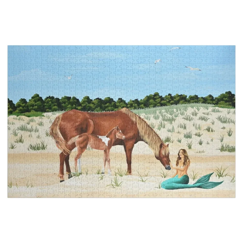 Assateague Island Jigsaw Puzzle Personalized Baby Object Personalized Gifts Puzzle