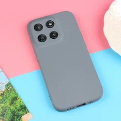 Sand Matte Soft Silicone Shockproof Protective Phone Case Cover - Motorola Moto G06 (Gray)
