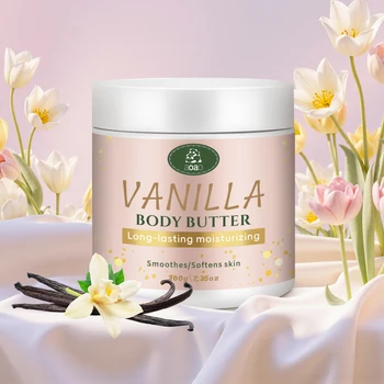 Burro corpo alla vaniglia con olio di cocco e karitè nutre la pelle secca, crema idratante per una idratazione profonda.