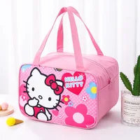 Hello Kitt Sanrio Lunch Storage Bag, Kuromi Cinnamoroll Melody Pattern Portable Handbag,Insulated Reusable Bento Box Storage Bag 4