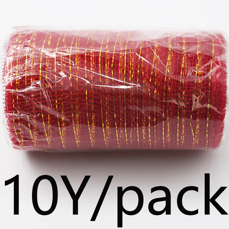 (10 Yards/roll)15cm Christmas Mesh Ribbon Decoration Christmas Tree Decorations DIY Big Bow Material Gift Flower