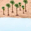 Height 6-15cm Coconut Palm Tree Model DIY Park Rainforest Train Railroad Decoration Building Landscape Miniature Tree 5Pcs 6