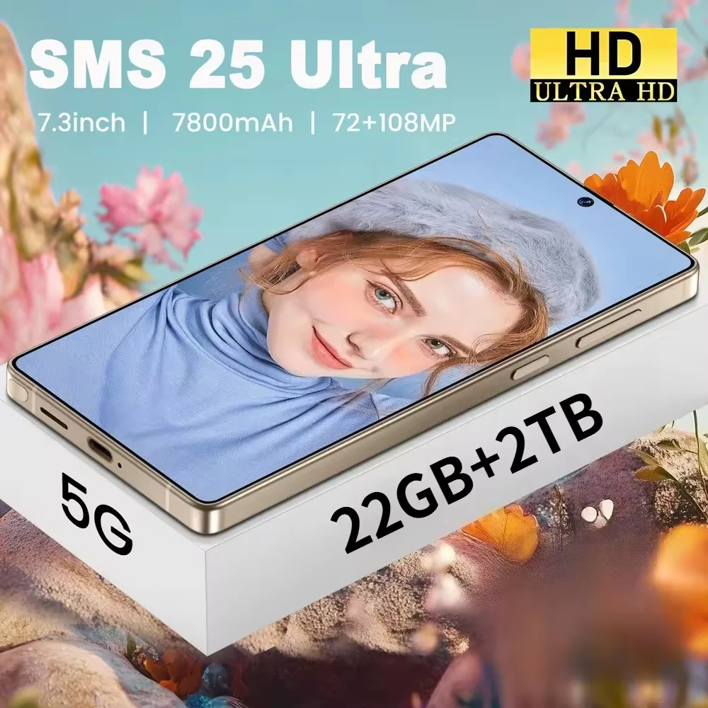 Magnetic Cases For New SMS 25 Ultra Cellphone Dual Sim 22GB+2TB Smartphone Back Cover For Android Original Cell Mobile Phone