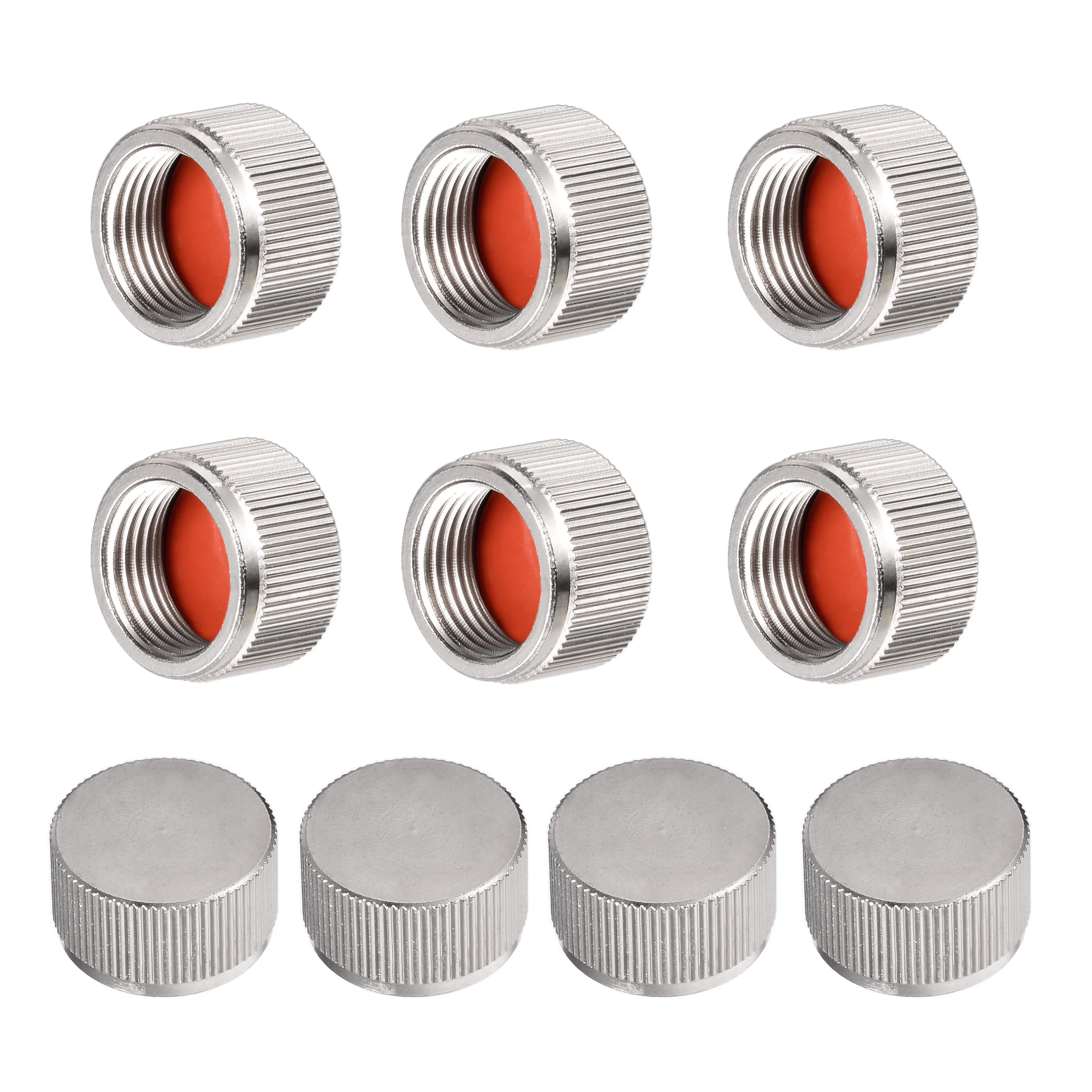 Black Steel RF Coaxial Dust Caps for TNC Female Connectors