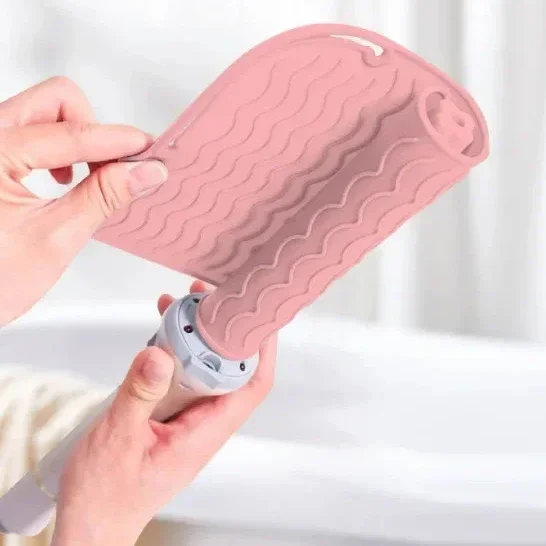 Portable Silicone Heat Resistant Mat Hair Styling Tool For Travel