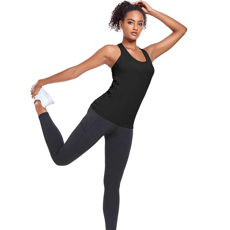 5-Pack Women's Performance Tank Tops – Racerback Design, Compression Fit for Workouts, Breathable Sleeveless Athletic Shirts 4