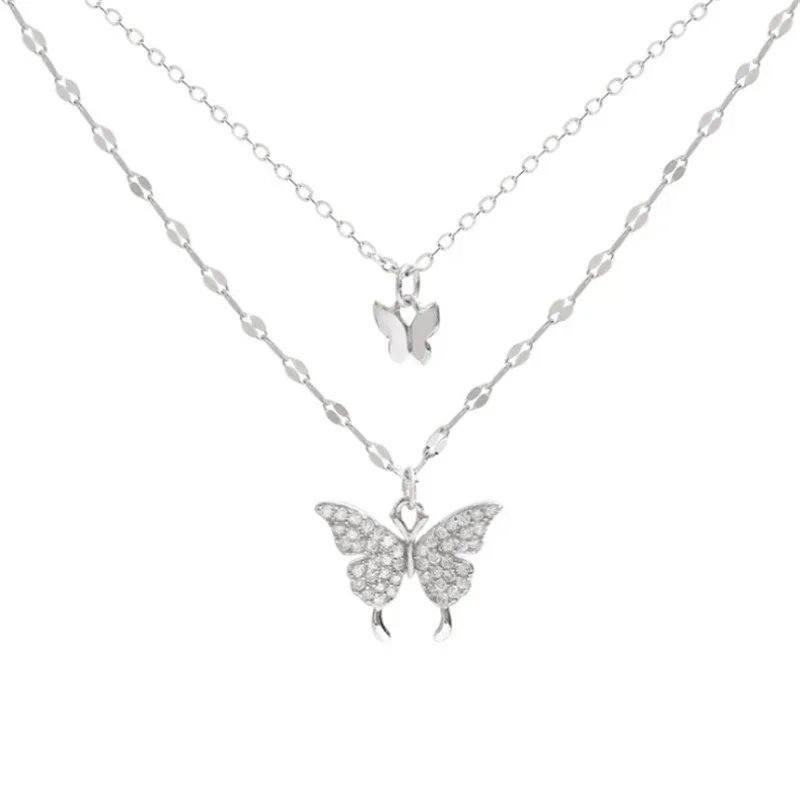 Delysia King Double Butterfly Necklace Clavicle Chain butterfly necklace