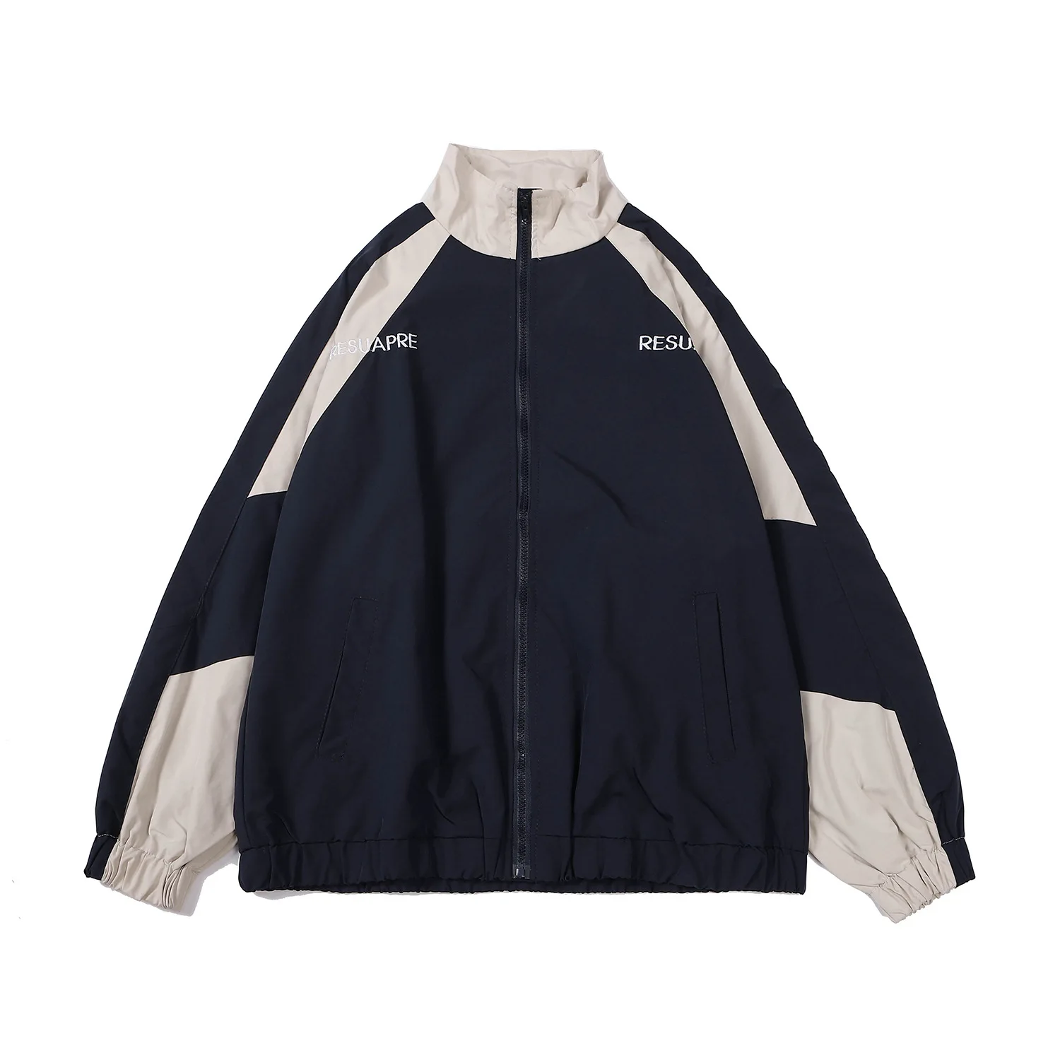 

Hip Hop Varsity Jacket Men High Street Patchwork Color Block Windbreaker Korean Coats Women Spring Autumn Thin College Jackets