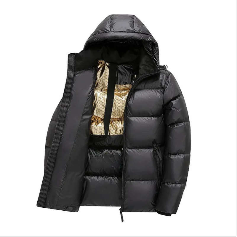 

Новая Черная Золотая хлопковая куртка, супер толстая пуховая Хлопковая мужская куртка, парная хлопковая куртка, зимняя куртка с капюшоном, утепленная и wa