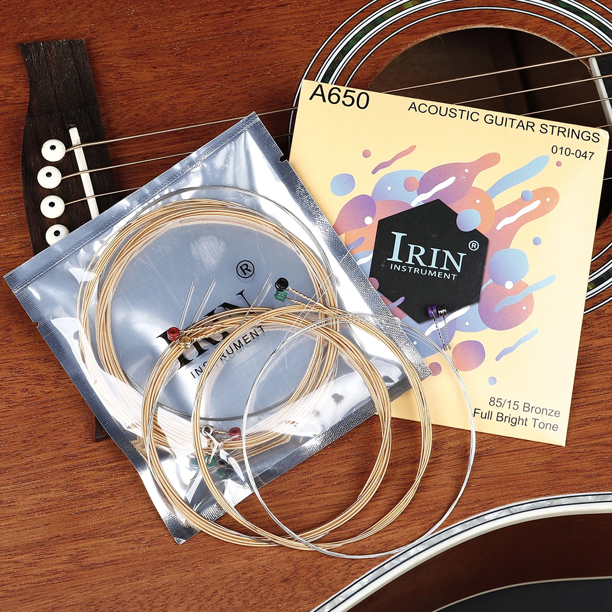 

IRIN 6Pcs/Set Acoustic Guitar Strings Stainless Steel Wire Universal Guitar Strings Acoustic Folk Guitar Parts & Accessories