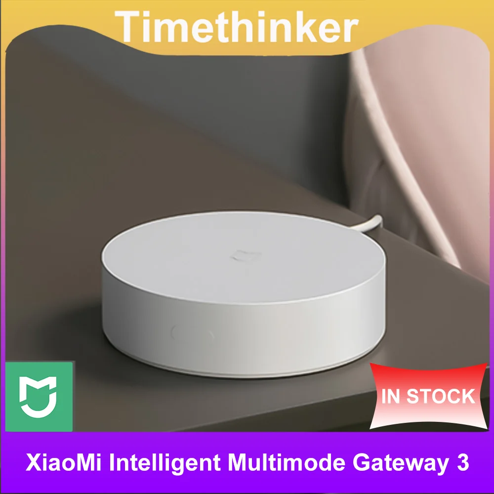 For XiaoMi Intelligent Multimode Gateway 3 Zigbee Bluetooth Hub Smart Home  Work with Mijia Apple Homekit In Stock