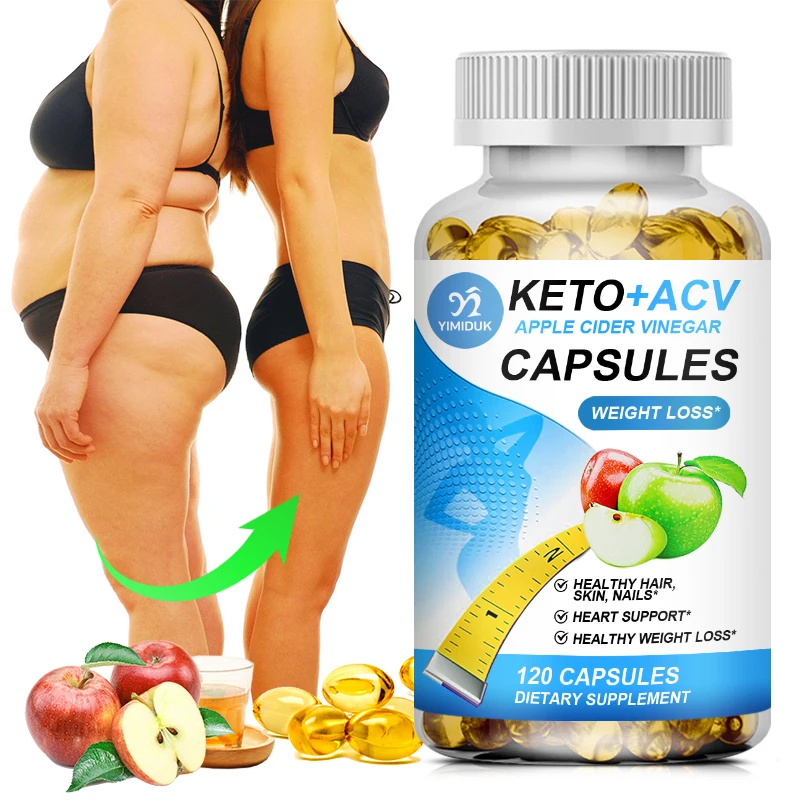 

Apple Cider Vinegar Capsules Keto ACV Weight Fat Management Loss Fast Slim, Burn Fat Detox Weight Loss Flat Stomach Belly