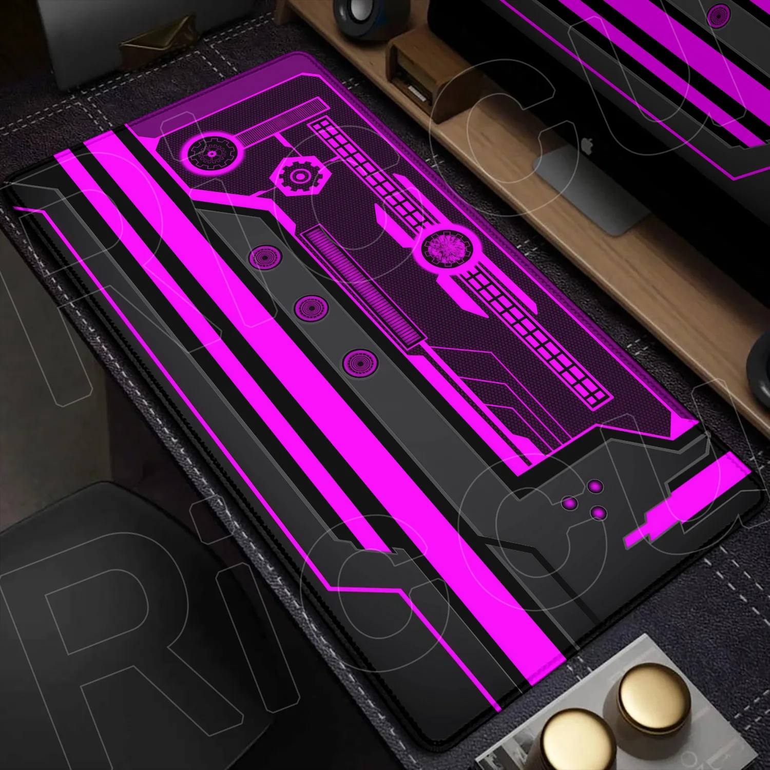 Futuristic Sci-Fi Large Gaming Mouse Pad with Technology-Inspired Design