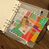 TETP 10pcs A5/A6/A7 Plastic Zipper Bags Pockets DIY Hand Account Collect Storage For Ring Notebook Binder Thicken Resealable 6