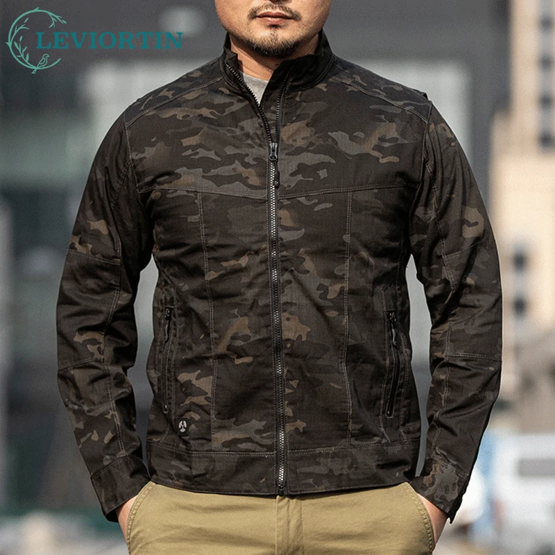Men Tactical Waterproof Jacket Spring Autumn Military Clothes Multi Pockets Ripstop Jacket Special Forces Working Outwear