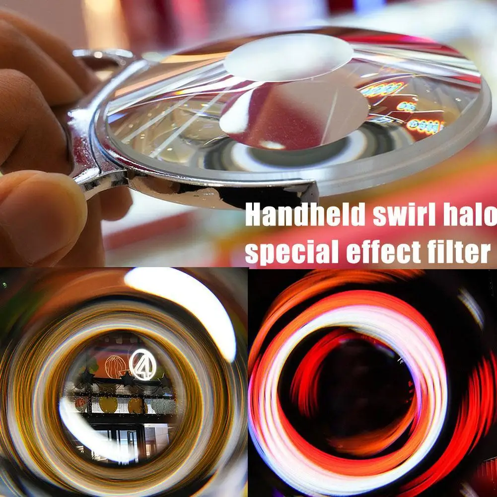 

1pc 90mm Handheld Vortex Halo Special Effects Filter Photography Foreground Blur Props DSLR Micro Single Movie Lens Accessories