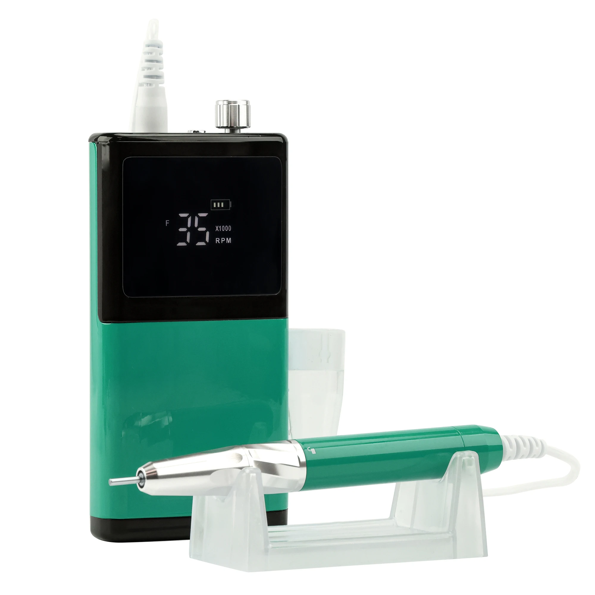 브러시리스 85W 네일 드릴 충전식 35000RPM 매니큐어 전동기계 저소음 모터 무선 네일 파일 페디큐어 드릴링 핸들