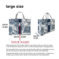Personality American Style Trends Stripe Printing Women's Handbag Customizable Letters Canvas Tote Beach Bag Wedding Gift 4
