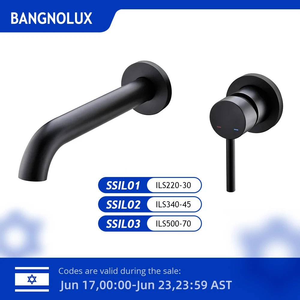 

Matte Black Basin Faucet Embedded box Single Handle Hot And Cold Mixer Recessed Box Wall-Mounted Installation Bathroom Tap