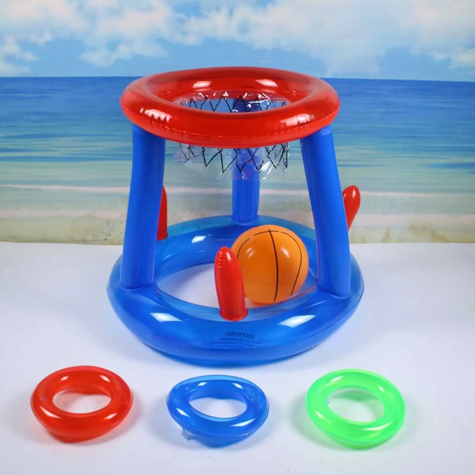 Water Basketball Stand Inflatable Floating For Kids Toddlers Children Ring Toss Toys Hoop With Swimming Pool Party Game Toy