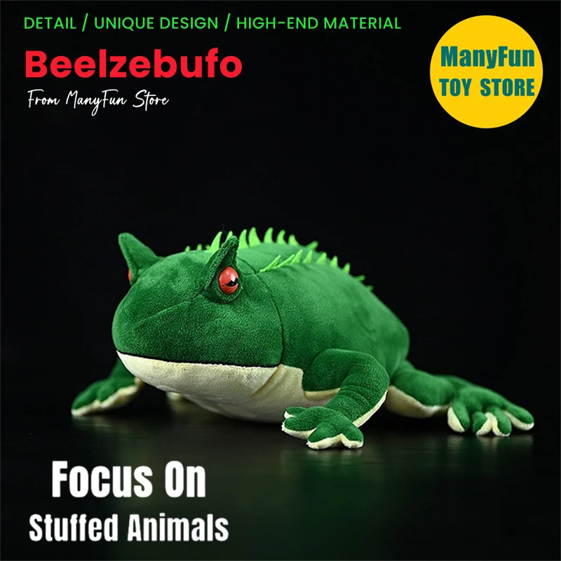 

Плюшевая игрушка Beelzebufo, Высококачественная рогатая лягушка, плюшевая лягушка, реалистичные мягкие животные, имитация куклы Kawai, игрушки, подарки для детей