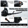 63CC Gas Powered Backpack Blower, 2-Stroke Snow Blower for Lawn Care Yard Dust Debris (Black) 5