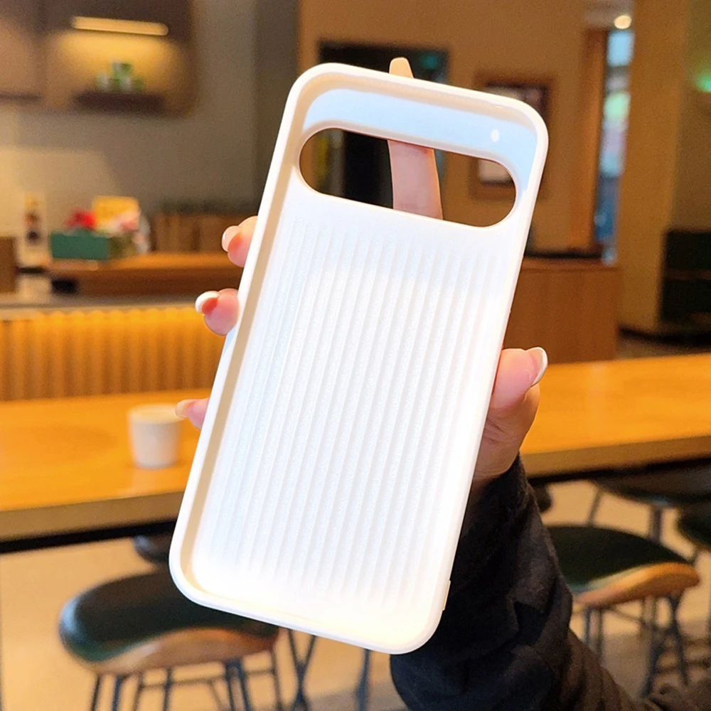 Solid Color Ripple Textured Magnetic Anti-Fingerprint Phone Case