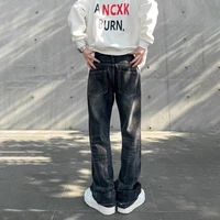 Streetwear Ripped Jeans Men Autumn Black Flared Trousers Casual Y2k Vaqueros Pantalones Hombre Winter Street Hole Denim Pants 2