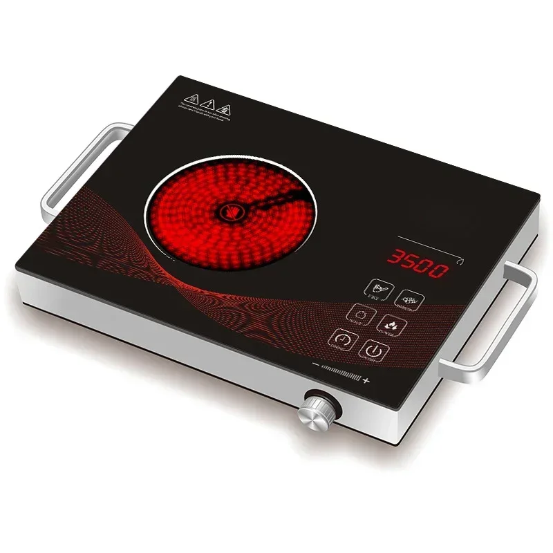 Intelligent Induction Cooker Electric Ceramic Cooker Touch Waterproof Adjustable Temperature Electromagnetic Light Wave Induction Cooker
