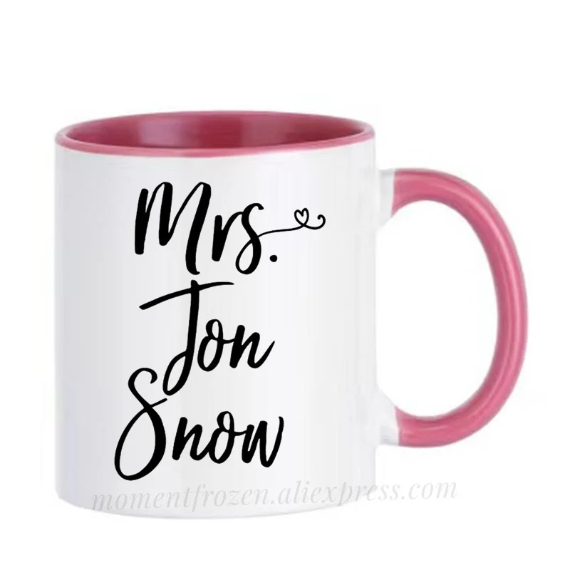 

Mrs Jon Snow Cups Caffeine Cocoa Coffee Mugs Tea Mugen Wife Gifts Home Decal Milk Tableware Coffeeware Teaware Beer Drinkware