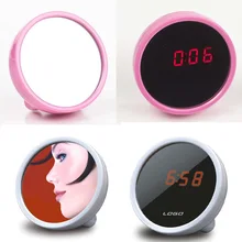 

Multi-function Digital Mirror Alarm LED Clock Desk Table Transparent Clocks with Speaker LED Display Desk Mirror Clock Xmas Gift