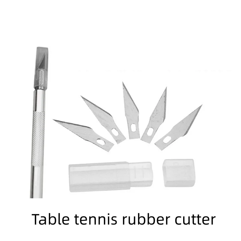 Table Tennis Rubber Cutting Board PVC Roller Tube Aluminium Alloy Knife And Blades DIY Tools Kit