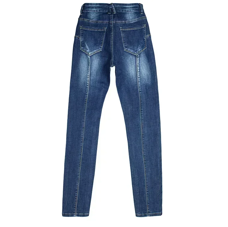Jeans for Women Push Up Denim Pants Moto Biker Skinny Jeans 2026 Trend Clothes Pantalones De Mujer Pantalon Femme Blue 2XL 3XL - 5