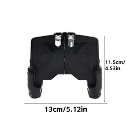 Enhanced Mobile Gaming Controller with Finger Sleeves (Black)