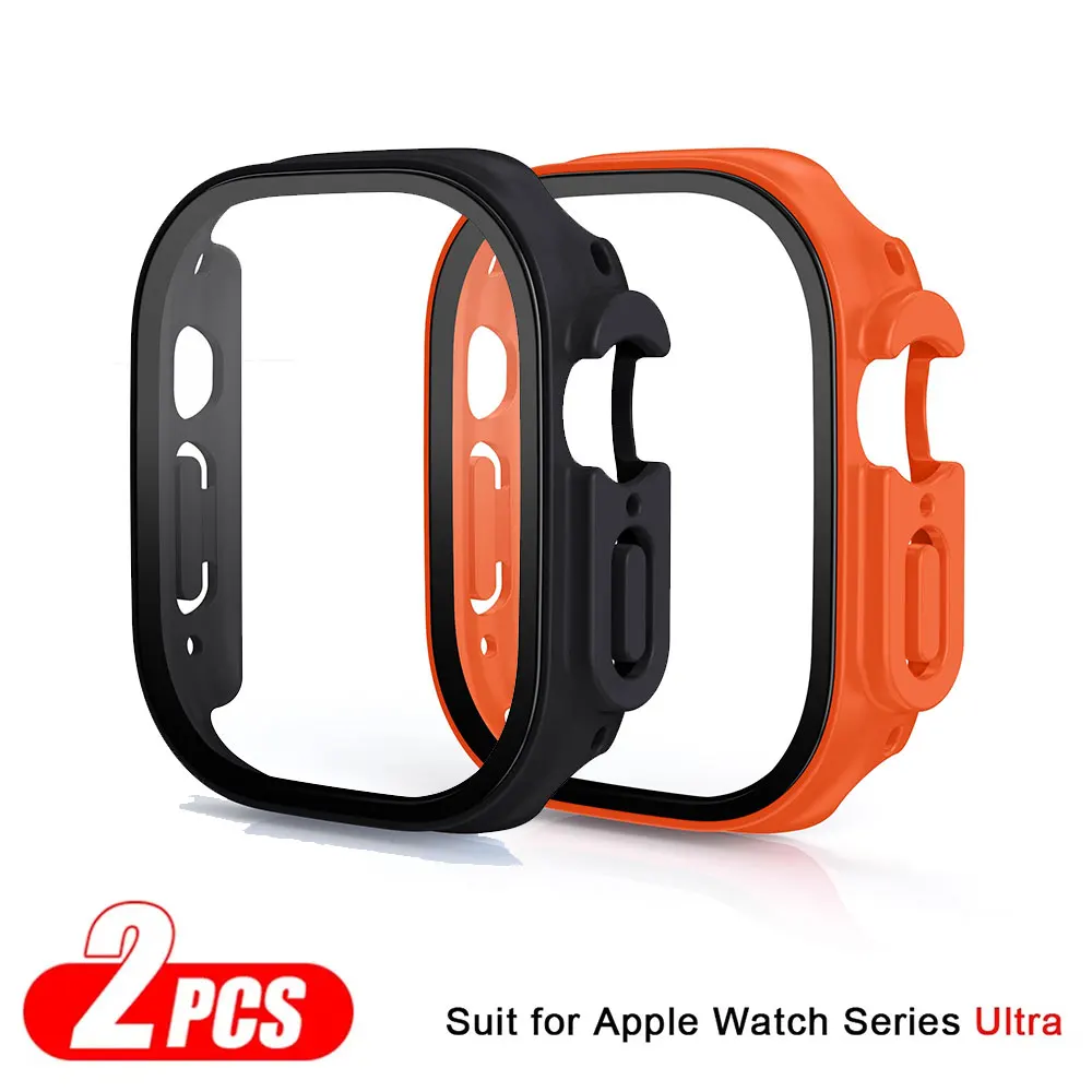 Enhanced Protective Case with Screen Protector for Apple Watch Ultra 49mm - 2-Pack