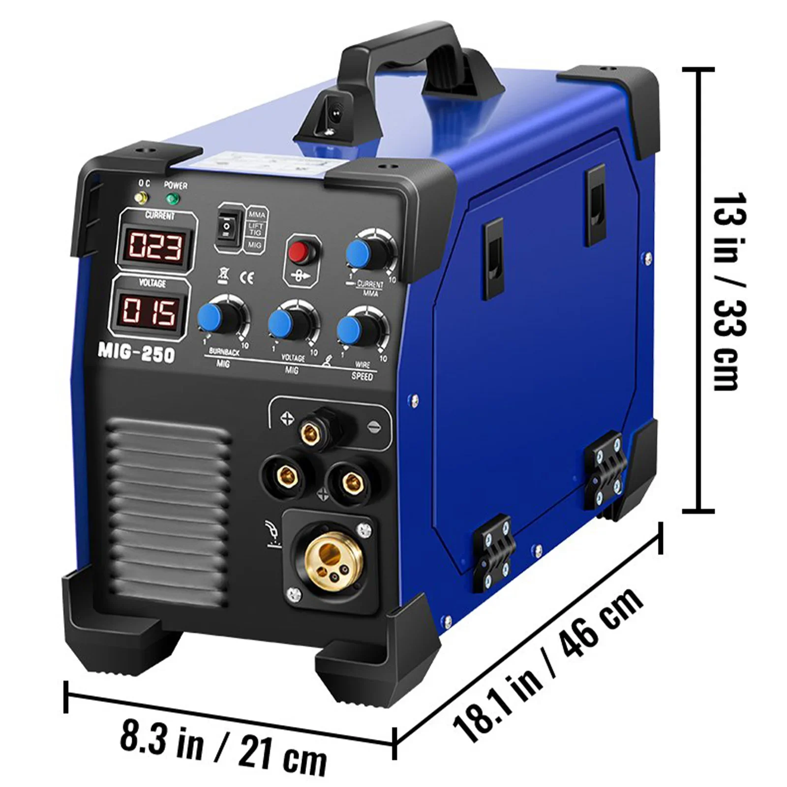 SIHAO 160A-270A MIG MMA TIG 3-in-1 Kombi-Schweißgerät Inverter Tragbare Schweißausrüstung mit Überlastschutz für Heim-DIY & Industrie – Detail 13