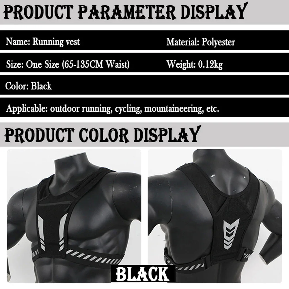 Running Phone Holder Vest Breathable Mesh Cycling Vest Unisex Adjustable Buckle Running Chest Pouch Elastic for Men Women