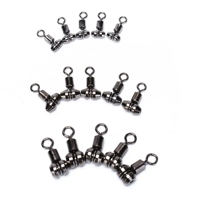 Rolling Corps Pêche Pivotant Noir Nickel Ligne De Pêche Crochet Connecteur Pêche Accessoires 13,6 Kilogram à 152 Kilogram 50u2013100 Pcs, 50pcs 2/0