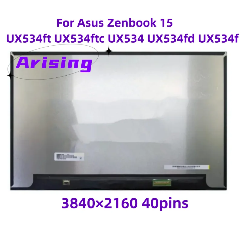 

For Asus Zenbook 15 UX534ft UX534ftc UX534 UX534fd UX534f Q546FD Q547F Notebook Replacement Panel LCD Screen FHD UHD Display