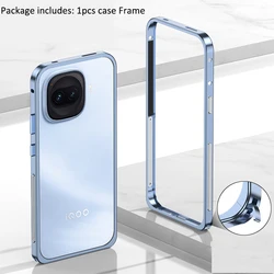 Sleek Aluminium Alloy Metal Frame Bumper for Vivo iQOO Z11 Turbo (Light blue)