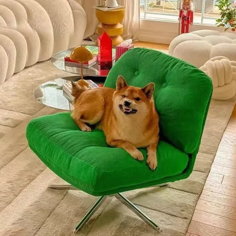 Trendy Recliner Chair for Small Spaces, Vintage Rotating Single Sofa Seat, Designer Armchair for Living Rooms