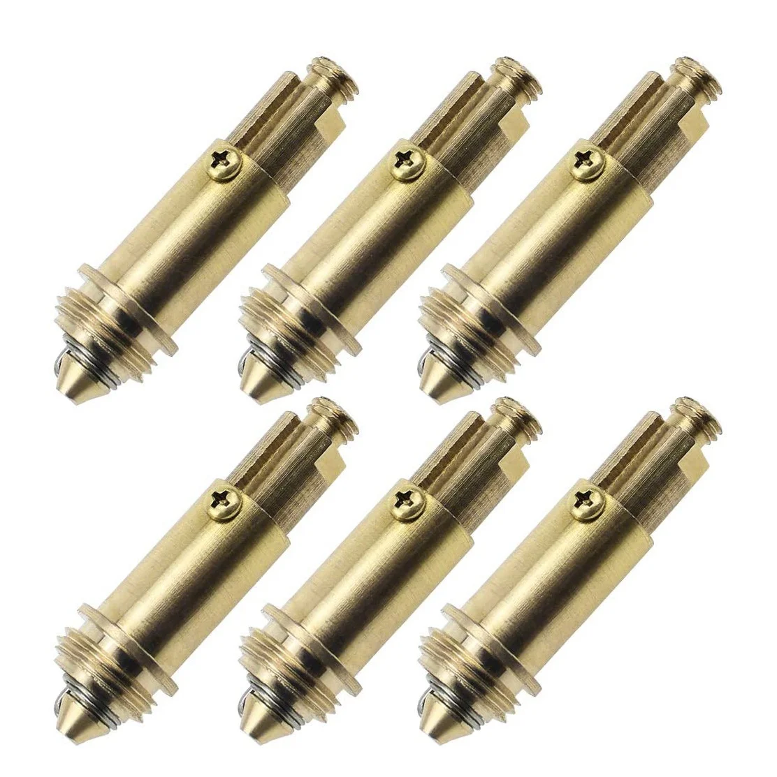 Plumbing Tool 6 PCS Sink Plug Replacement Basin Bath Waste Click Clack Spring Brass Plug Bolt For Kitchen Sink Bath Tub Drain Stopper