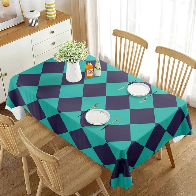 

Checkered Tablecloth Rectangular Dining Table Tablecloth for Coffee Table Mat Kitchen Picnic Travel Party Decoration Tablecloth