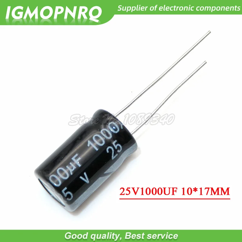 25V1000UF 10*17mm 17*10 Aluminum electrolytic capacitor 10PCS electrolytic capacitor,aluminum capacitor,aluminum electrolytic capacitor