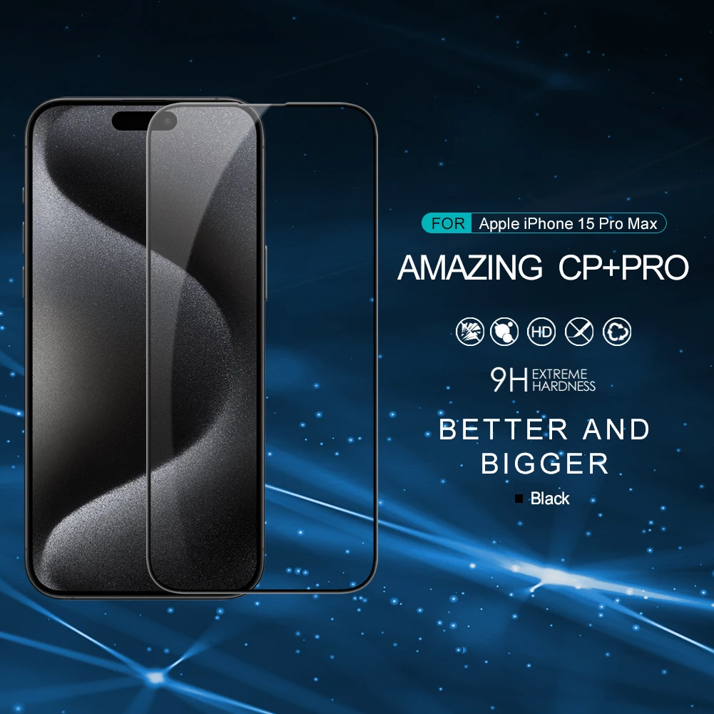 For iPhone 15 Pro Max Screen Protector NILLKIN CP+Pro/H+Pro Tempered Glass For iPhone 15 Pro HD Anti-Explosion Film For iPhone15
