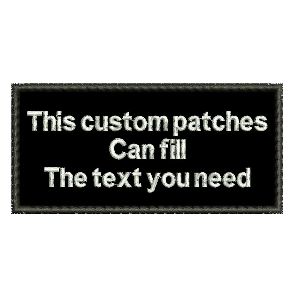 Military Embroidery Tapes, Custom Name Patch, Text Brand, Morale Tactics