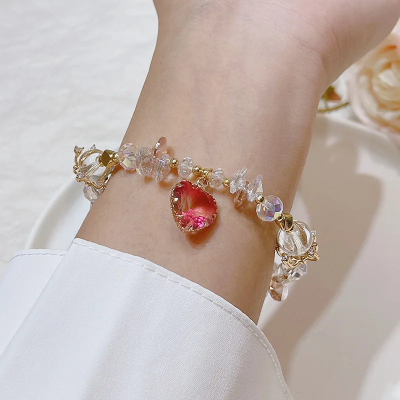 Palace Style Crystal Bracelet Heavy Industry Glass Flower Ball Colorful Love Girlfriend Gift Birthday Wedding Party Jewelry