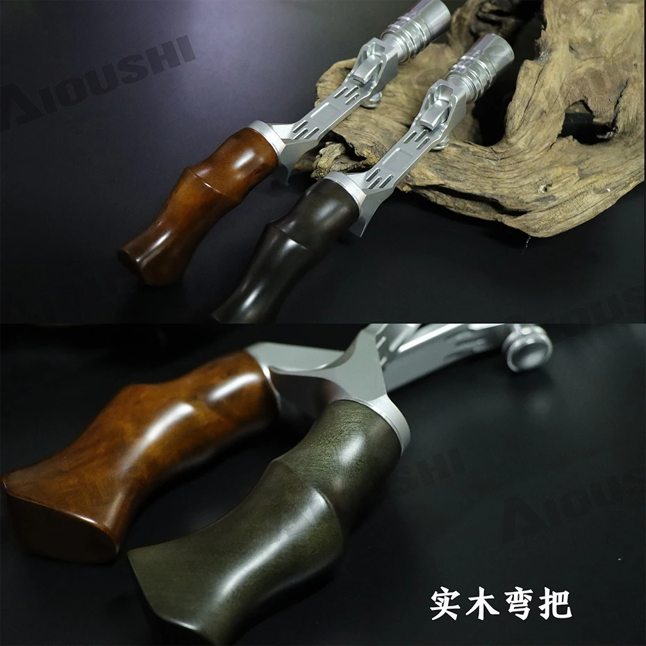 Aioushi New Cnc Finishing Trota Rod Handle Hand Legno Massello Di Alta Qualità Lock Type Sinking