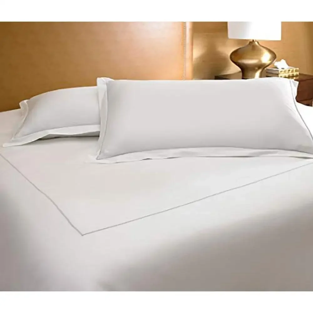 Hotel Stripe Cotton Sateen Duvet Cover Shams Set Queen White Grey Embroidered
